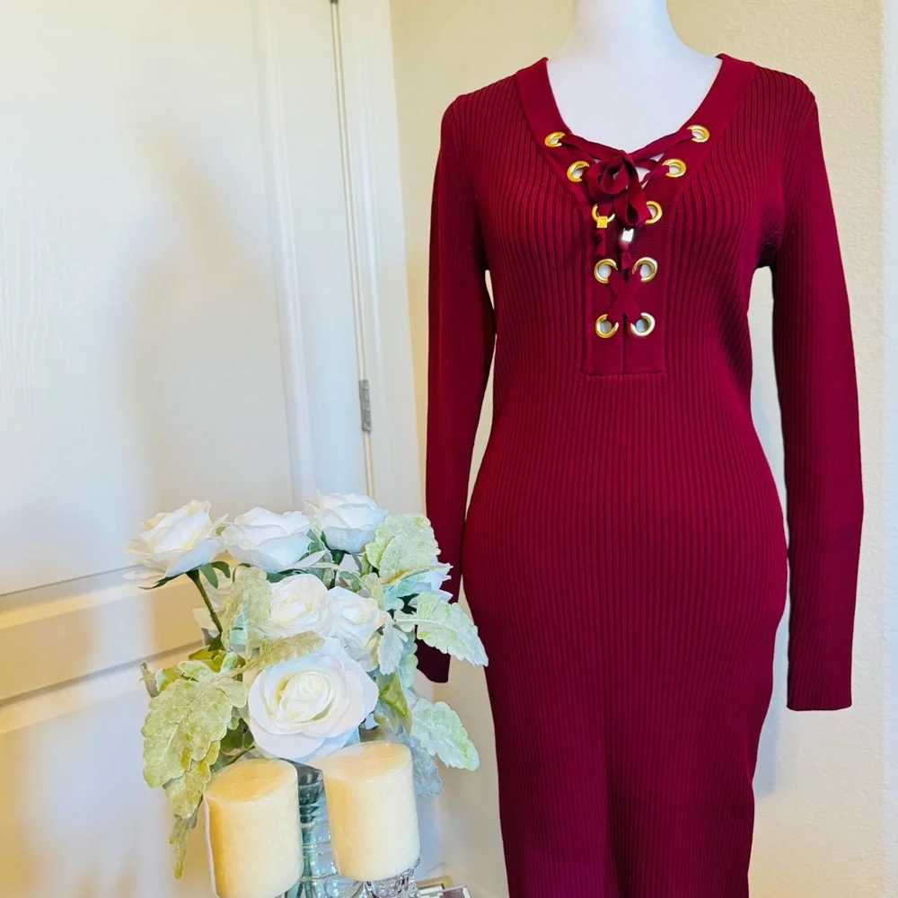 NWT Michael Kors Elegant Long Sleeve Dress
